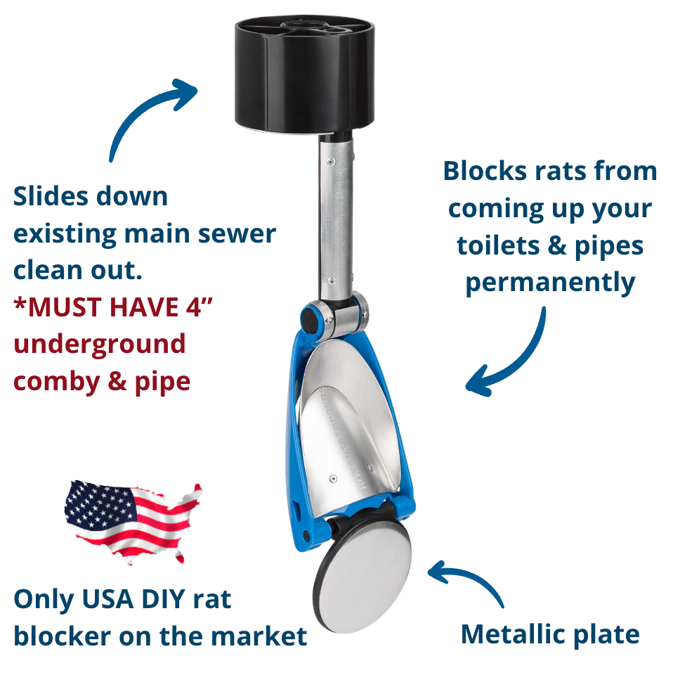 No-Dig Rat Drain Blocker to Prevent City Sewer Rats
